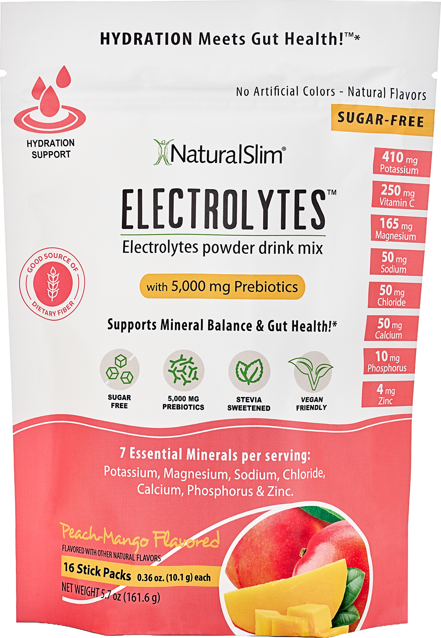 NaturalSlim Electrolitos™ Melocotón-Mango