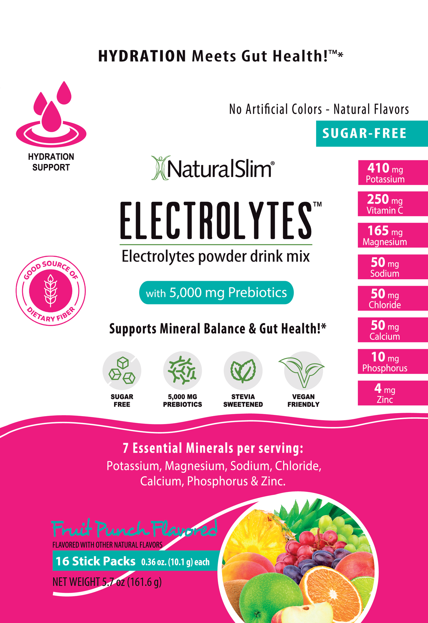 NaturalSlim Electrolytes Fruit Punch - product lifestyle image