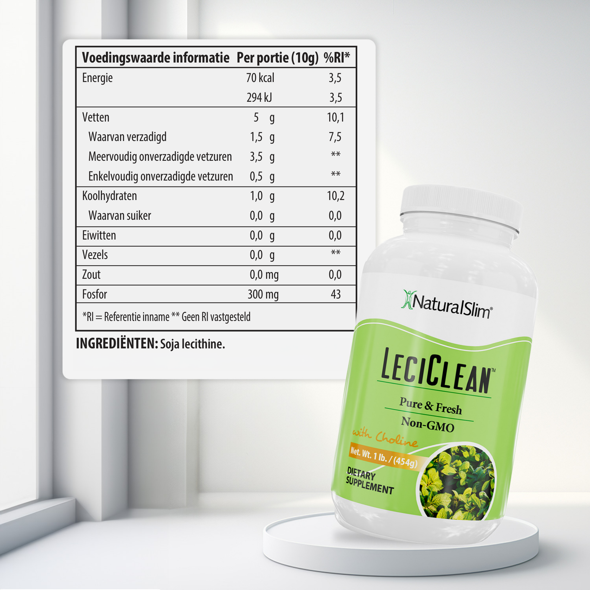 LeciClean voedingswaarde-informatie