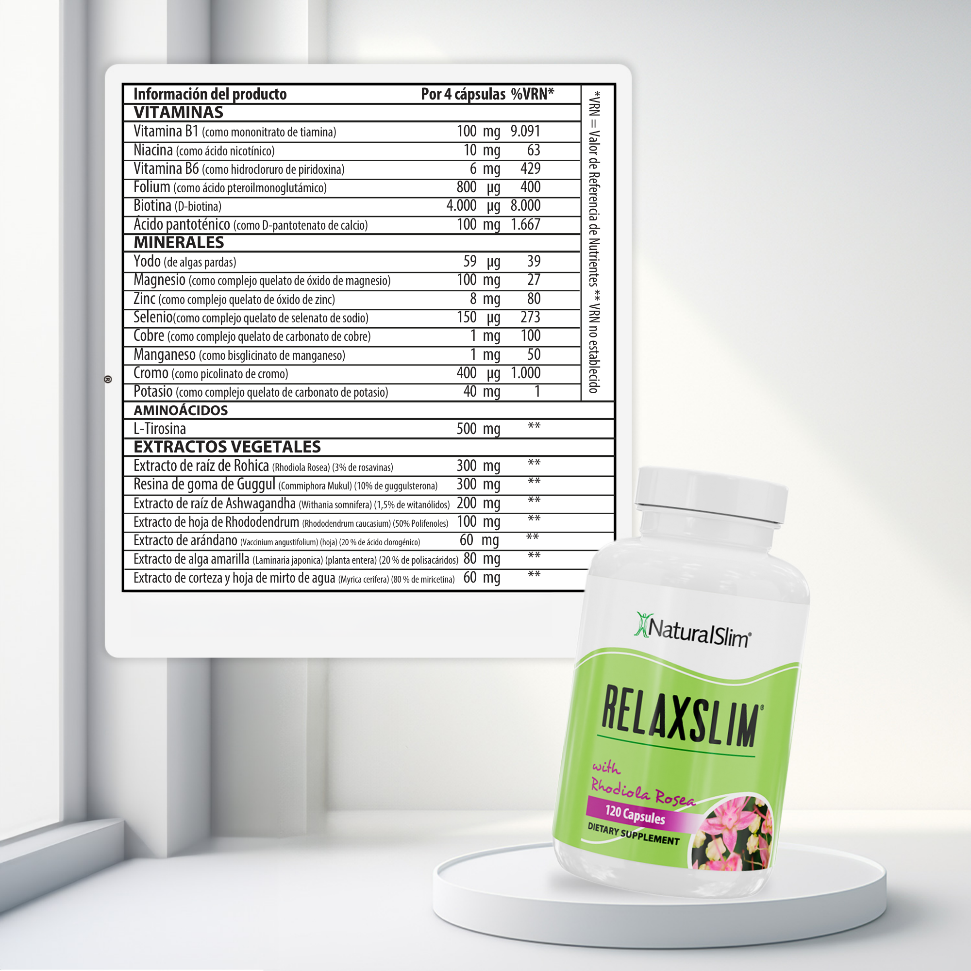 RelaxSlim información nutricional [facts]